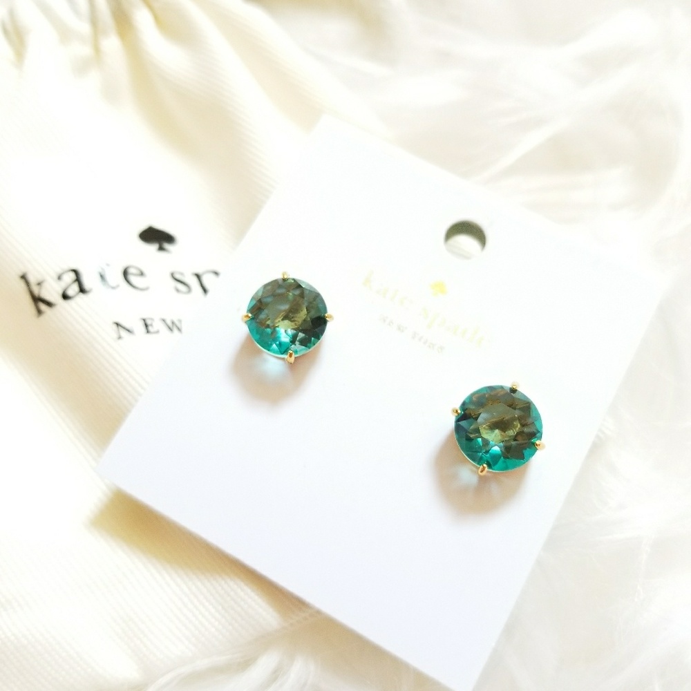 Kate Spade Greenab Gum Drop Stud Earrings with Bag - Picture 3 of 4